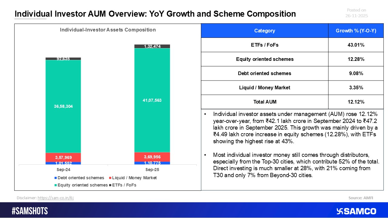 Individual Investor AUM: YoY Expansion and Scheme Breakdown